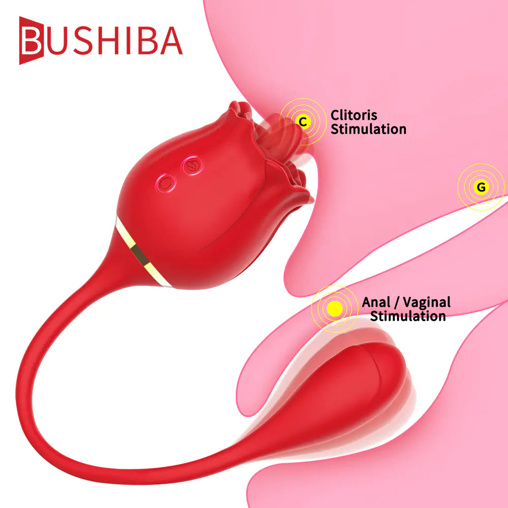 Rose Tongue Vibrator 2- G Spot and Clitoral Stimulation