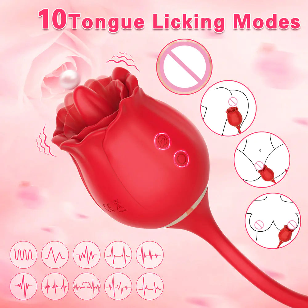 Rose Tongue Vibrator 2- G Spot and Clitoral Stimulation
