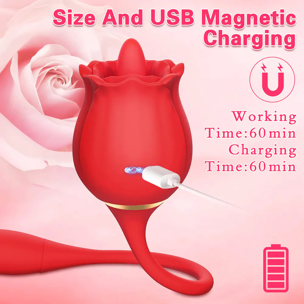 Rose Tongue Vibrator 2- G Spot and Clitoral Stimulation